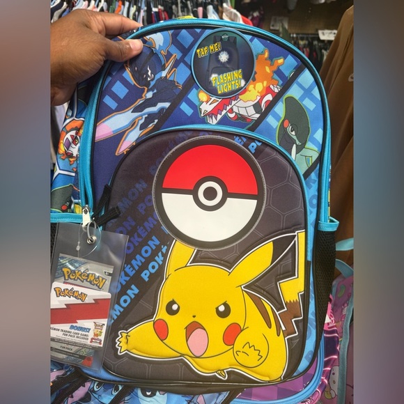 Pokemon Other - Pokemon Pikachu Backpack with Flashing Lights Regular 17” backpack